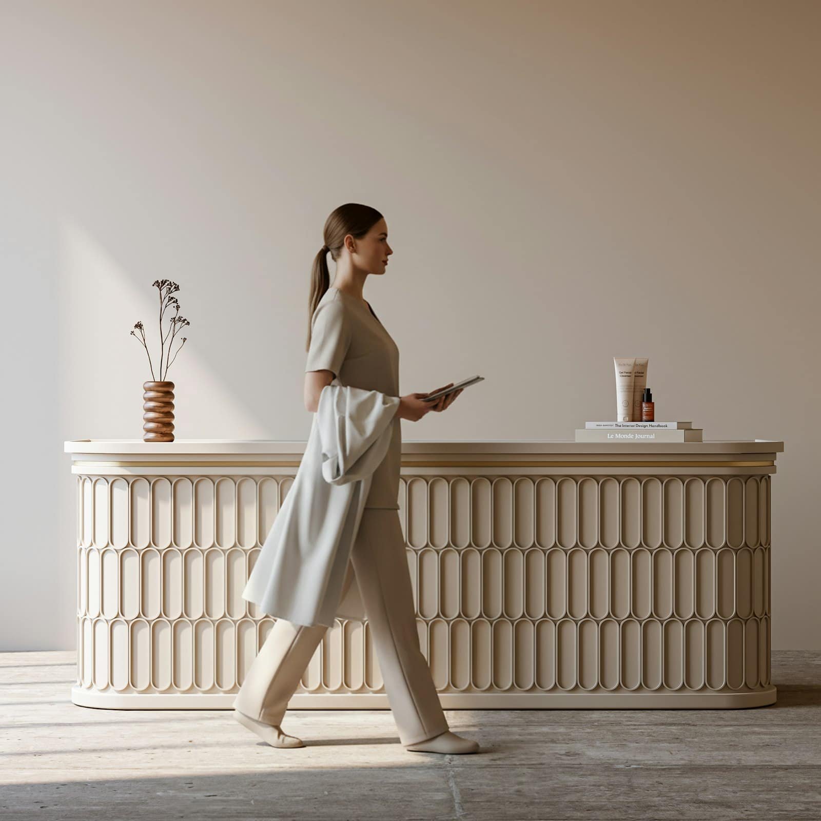 Warm, minimal treatment spaces inside IAVE Beauty & Co. Marikina