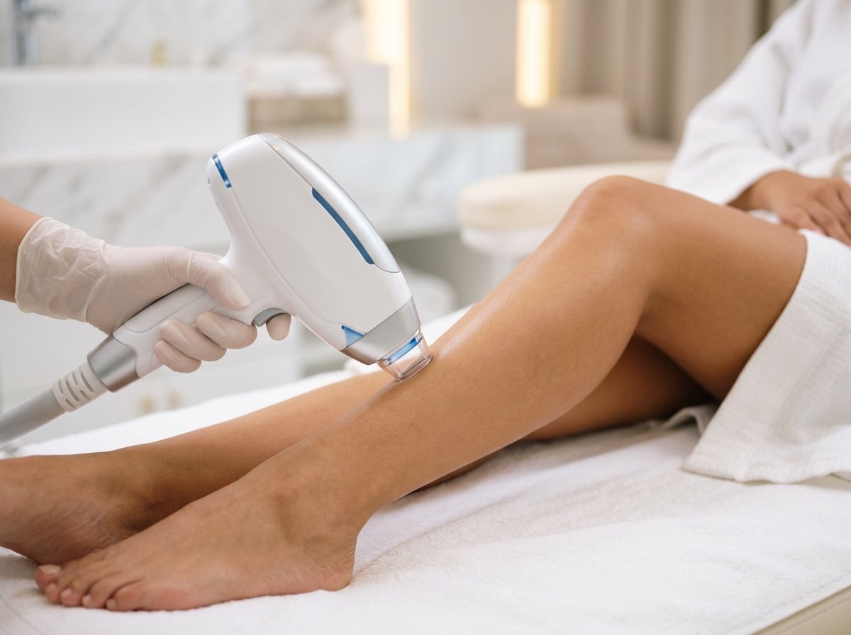 Diode laser hair removal equipment in a clean treatment suite at IAVE Beauty & Co. Marikina